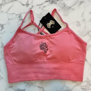 DARCSPORT SINGLE WOLF "EVERSON SEAMLESS" HUXLEY BRA IN PINK ICE